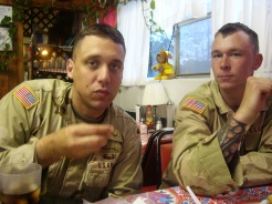 young SSG Davis and Eric who was the inspiration for the character Simon in the book.